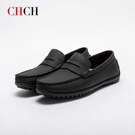 CHCH平衡鞋牛皮休闲经典时尚休闲鞋一脚蹬商务男鞋CO2A2111 商品图0
