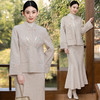 双面羊毛复古新中式套装，外套裙子两件套百搭通勤显高显瘦ZMFS24105 商品缩略图1
