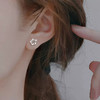 Winy925纯银摘花一朵银色耳钉轻奢小众时尚银耳饰送女友送闺蜜生日礼物 商品缩略图6