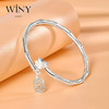 Winy9999足银净心莲手镯新中式小众精致银镯子送女友生日礼物 商品缩略图1