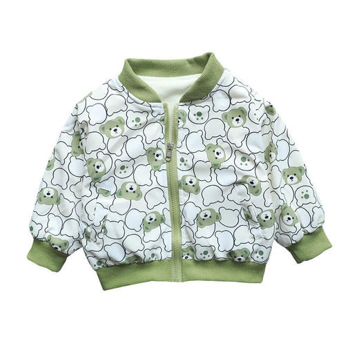 【加绒夹克外套，保暖舒适】宝宝秋冬新款童装 男女童加绒夹克外套 儿童双层圆领冲锋衣外套-QQ 商品图4