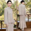 双面羊毛复古新中式套装，外套裙子两件套百搭通勤显高显瘦ZMFS24105 商品缩略图2