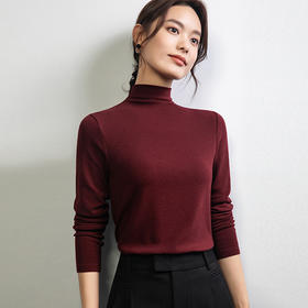 【自】全新升级【铂金会员119/天猫159/差价40】(14358) 洛诗琳秋冬2024新款高级感明星同款半高领羊毛针织打底衫