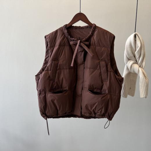 💖【小野日记 Yono's Diary韩系小圆领羽绒马甲XY-F-24835款】☀️ ❤️深秋初冬时节在里面搭一件纯色的🌈长袖T恤、卫衣、羊绒衫、毛衣 商品图4