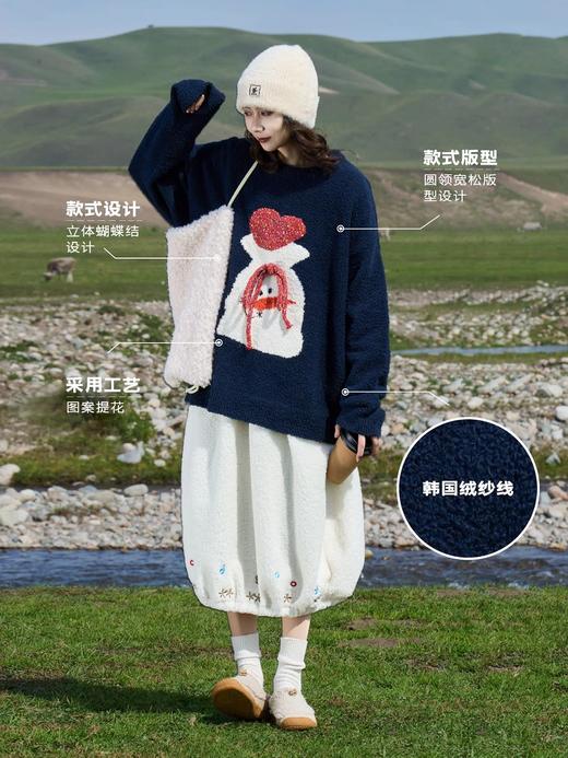 马得工地/MDGDMY243444/苹果雪人提花毛衣 商品图1