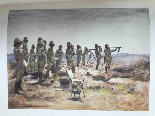 约20世纪早期 莫蒂默·曼培斯《战争印象》 99幅彩色插图 漆布精装大32开 商品图8