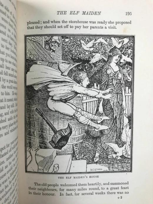 1919年 安德鲁·朗格《棕色童话书》 8幅彩色与大量黑白插图 漆布精装32开 商品图11