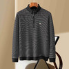 【色织空气层海魂衫】罗蒙春秋长袖T恤男士立领半拉链卫衣男春秋打底卫衣外套男 商品缩略图3