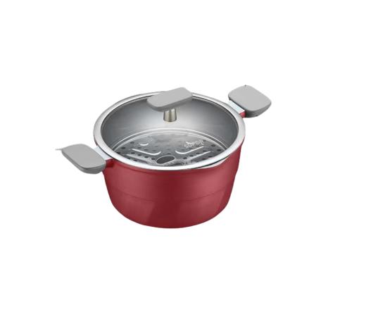 SUPOR苏泊尔陶晶健康汤锅晶铸系列NT22WA3 带蒸层   22CM 商品图0