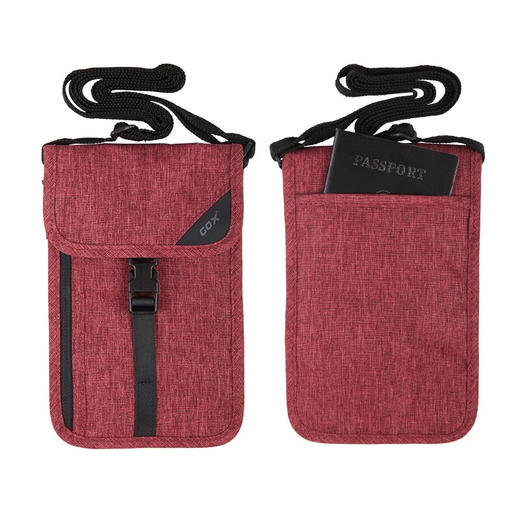 GOX  防盗翻盖斜跨护照包--升级版  防泼水证件包 商品图1