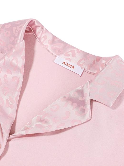 爱慕24秋冬亲肤暖丝睡衣女含真丝开衫长袖分身家居套装 商品图3