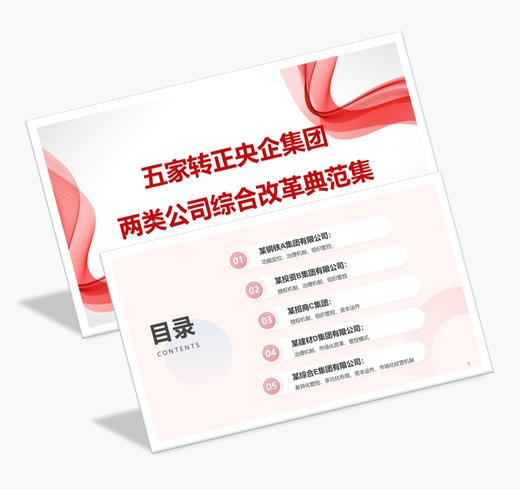 案例研习 | 五家转正央企集团两类公司综合改革典范集2024 商品图0