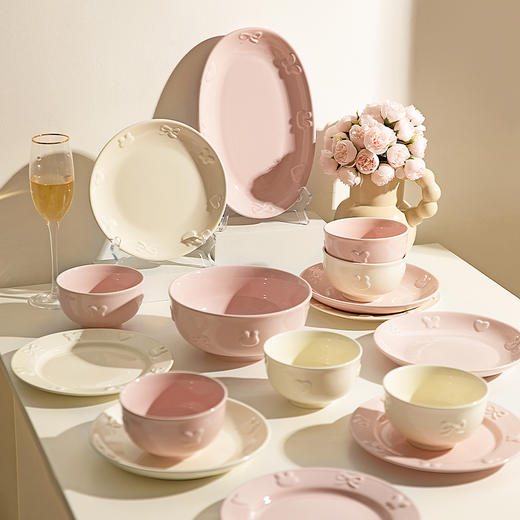 摩登主妇高颜值餐具碗碟家用2024新款碗具陶瓷米饭碗汤碗盘子菜盘 商品图4