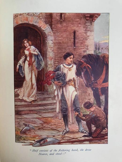 约20世纪早期 安德鲁·朗格夫人《走近丁尼生》 16幅彩色插图 漆布精装18开 商品图13