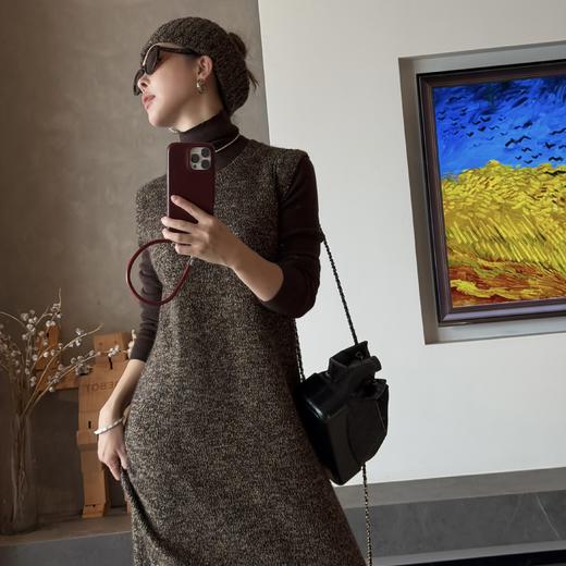 PIANAI冷小姐#时髦精的冬天不太一样绵羊毛连衣裙系列马甲裙围脖披肩打底衫 商品图1