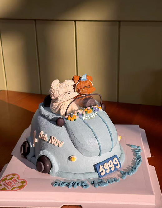 潦草小狗兜风汽车蛋糕 商品图2