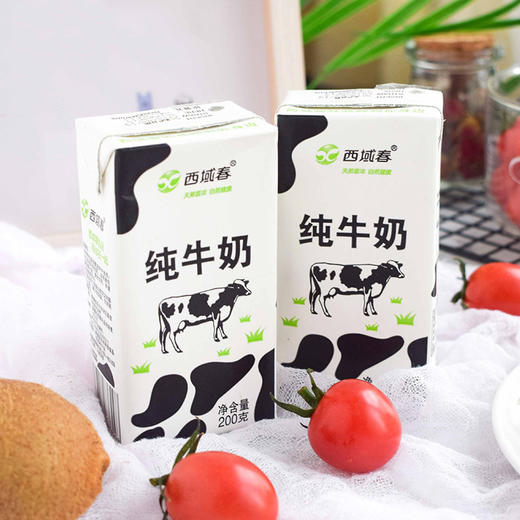新日期【新疆直发】西域春黑砖全脂纯牛奶200ml*20盒装整箱 商品图0