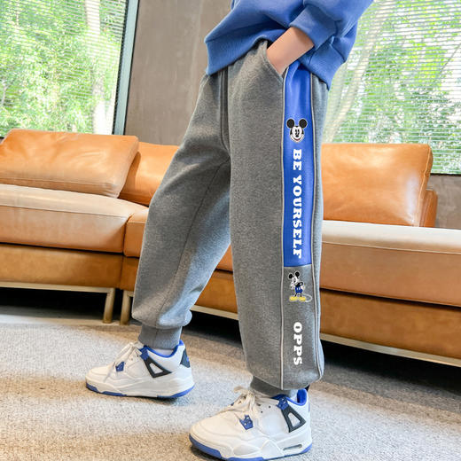 男童加绒运动裤秋冬款儿童棉裤冬季加厚中大童卫裤冬装男孩休闲裤 商品图0