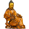 清 黄杨木漆金持如意自在观音 商品缩略图5