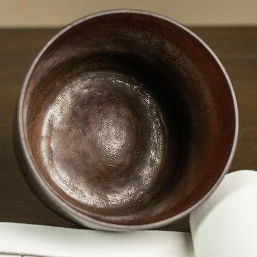 清 竹刻花卉诗文杯 商品图2