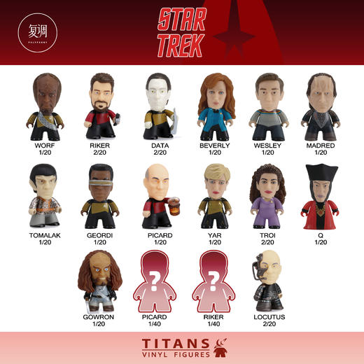 现货 Titans Star Trek 下一代系列 星际迷航 盲盒 商品图0