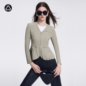 TITIKA 花苞小V领外套户外休闲修身透气运动健身服上衣 BUBBLE31181