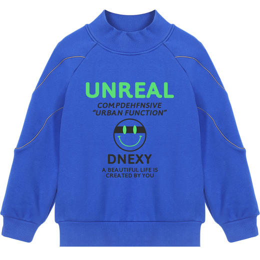 贝田冬季男童加绒卫衣半高领加厚一体绒儿童长袖圆领上衣打底衣服 商品图4