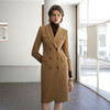 IWY/驼色西服外套英伦风双排扣风衣长袖西装时尚通勤大衣Q1026 商品缩略图4