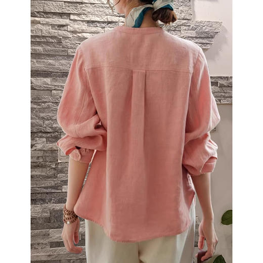 裁缝学苑AQ384长袖亚麻衬衫纸样女装春季新款衬衣上衣服装样板 商品图2