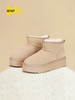 istep冬季保暖舒适厚底棉鞋加绒加厚短筒女士羊毛雪地靴 商品缩略图3