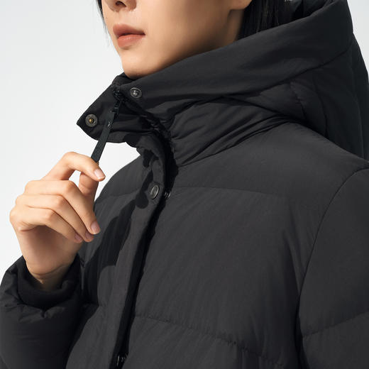 北极狐 白鹅绒长款羽绒服 冬季加厚保暖轻便连帽鹅绒服 09242202 商品图1