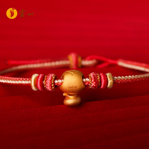 灵山开运金·鸿运·吞钱金蛇黄金手绳 商品图2