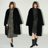 COCOBELLA仿貂绒横排工艺环保皮草外套长款保暖大衣FU3006-2 商品缩略图3