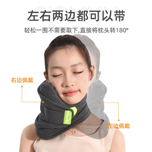 护颈枕睡觉神器车上头枕火车硬座飞机长途高铁护颈u型枕旅行小枕头 商品图2