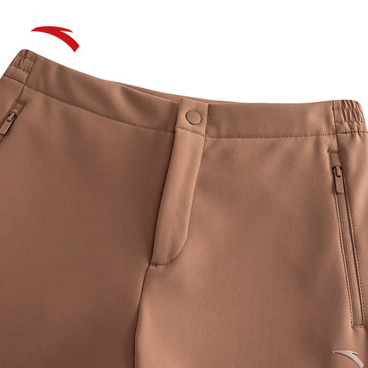 安踏防泼水运动长裤 女士冬季新款加绒保暖修身直筒裤子162447517N 商品图1