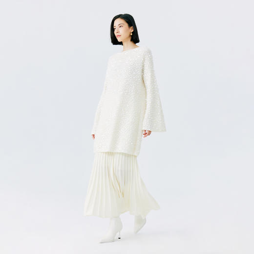 东黎 • 秀场同款 山羊绒女士秋冬百褶气质鱼尾裙 4114 商品图2