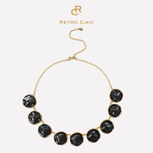 Art Nouveau新艺术时期 | 黑色波纹项链 商品图0