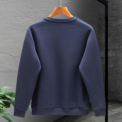 【7A抗菌含桑蚕丝】罗蒙春秋男装卫衣万针绣卫衣男士秋装上衣休闲百搭长袖T恤男 商品图1