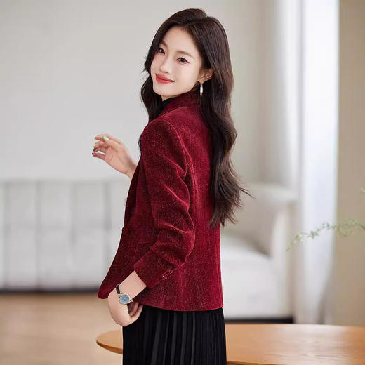 灯芯绒休闲长袖范上衣，时尚女神小西装外套XZ-BY8605 商品图3