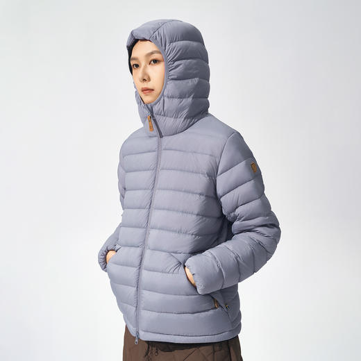 北极狐 女士轻量白鹅绒夹克 2024新款防风保暖连帽羽绒服09242222 商品图3