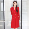 IWY/正红色年会礼服女高级感上镜艺考主持人正装气质醋酸领商务工作服Q1002-R 商品缩略图3
