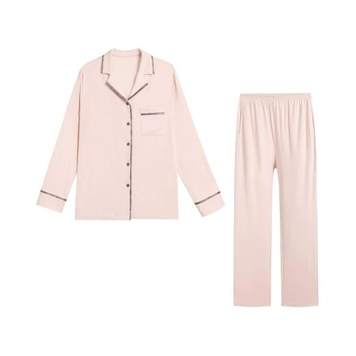 爱慕燚家居睡衣女秋冬柔软舒适开衫长袖长裤分身家居套装 商品图1