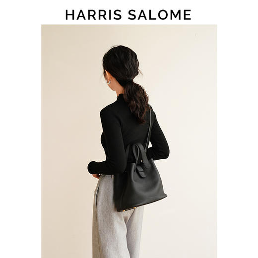 Harris Salome松下果实菜篮子头层牛皮单肩斜挎包 商品图1