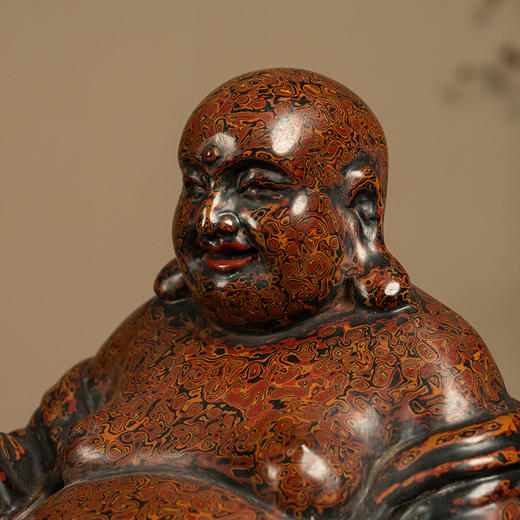 清 犀皮漆弥勒佛像 商品图2