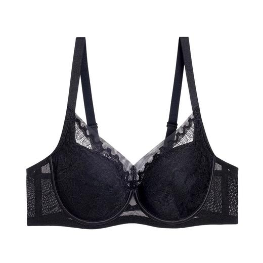 爱慕美体简塑内衣女3/4软钢圈无纺布大胸显小蕾丝文胸 商品图2