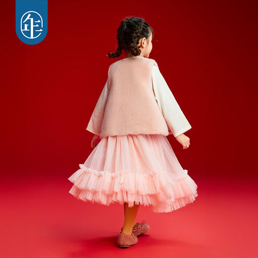 【董璇同款】年衣童装亲子款儿童马甲唐装冬款女童国风新中式马夹蛇来运转中式马甲 商品图4