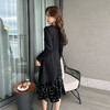 奢姿2024年秋季新款大码女装设计感针织裙子胖妹妹拼接亮片连衣裙9943855694 商品缩略图3