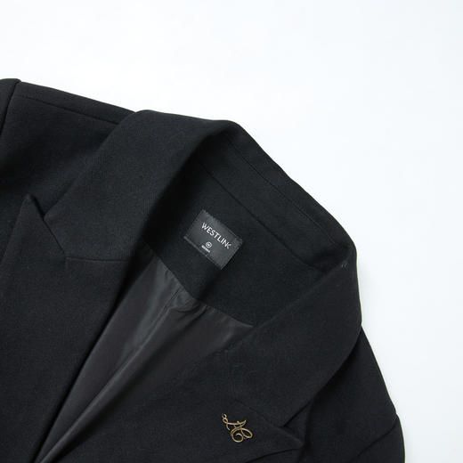 英伦简约大翻领气质中长款大衣女秋冬高级感呢料外套V4242924 商品图5