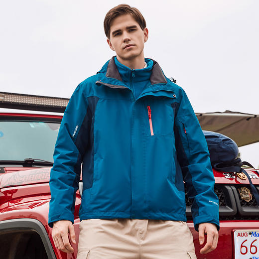 「三合一冲锋衣！数款配色」24山系户外冬季冲锋衣 男三合一两件套登山服女抓绒衣防寒保暖外套上衣 商品图3