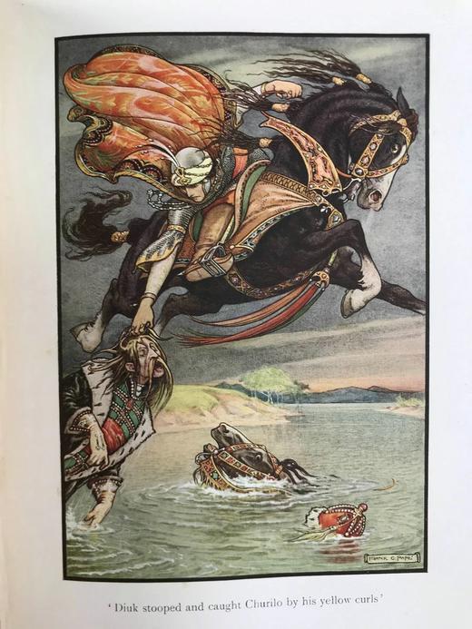 1916年 俄国故事集 Frank C. Papé16幅彩色与大量黑白插图 漆布精装大32开 商品图11